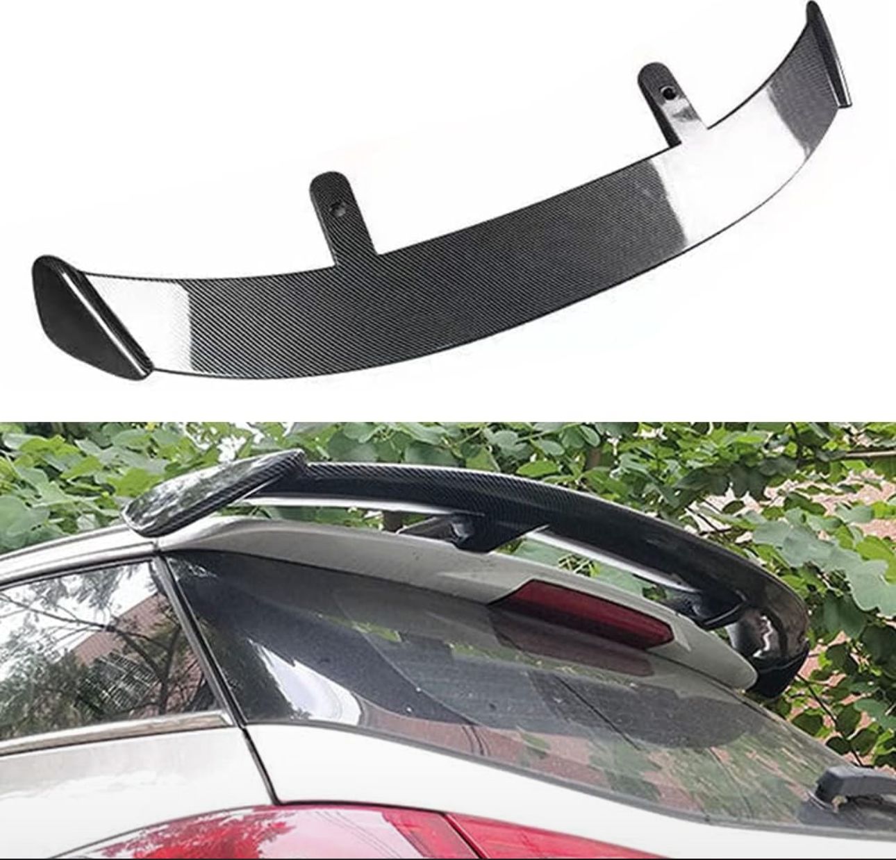 Universal Carbon Fiber Look Rear Spoiler Wing