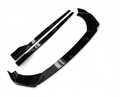 3 PIECE FRONT BUMPER LIP | Side Skirts Gloss Black Aerodynamic Body Kit | Universal Set of 2