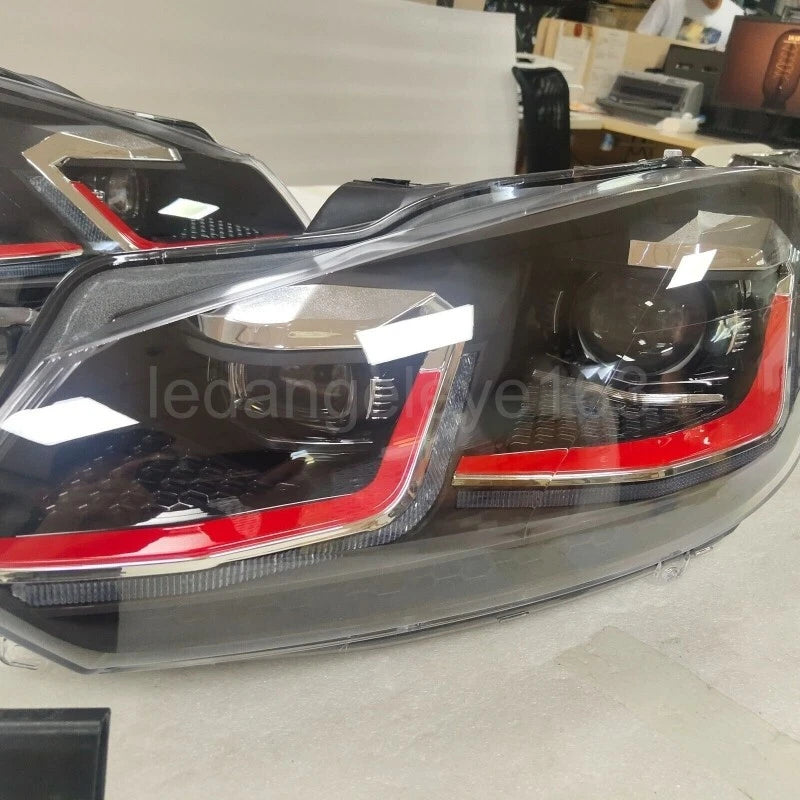 Volkswagen Polo and Vento Aftermarket Golf-Style Red Line Projector Headlights